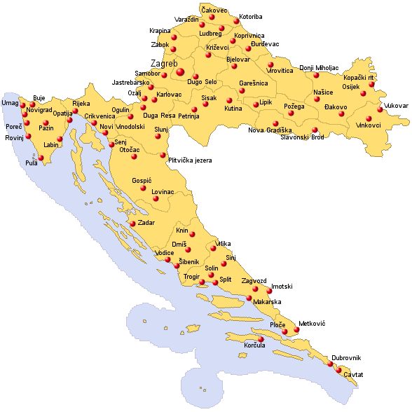 karta hrvatske pirovac Apartmaji Hrvaška namestitev, apartmaji, nastanitev karta hrvatske pirovac