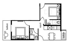 Apartmaji Tilda Apartma 3 – Tilda8 2+2 foto 2