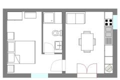 Apartmaji Martinovka Apartma 1 – A1 (2+2) foto 1