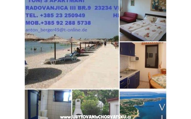 Tonis Apartmaji - apartmaji otok Vir Hrvaška